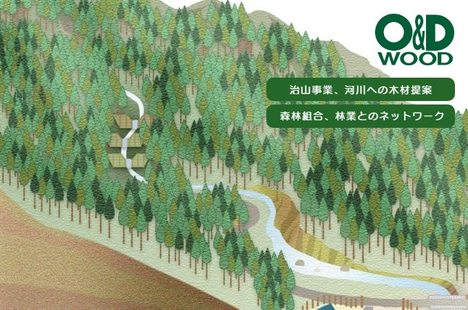 山、森林のイラスト